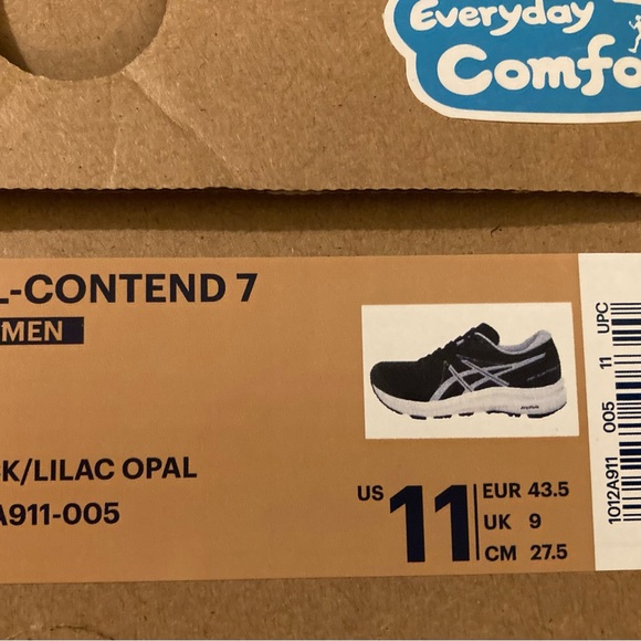 ASICS Brand New Gel Contend 7 / Lovely Lilac in Black / Size 11 - Picture 6 of 6